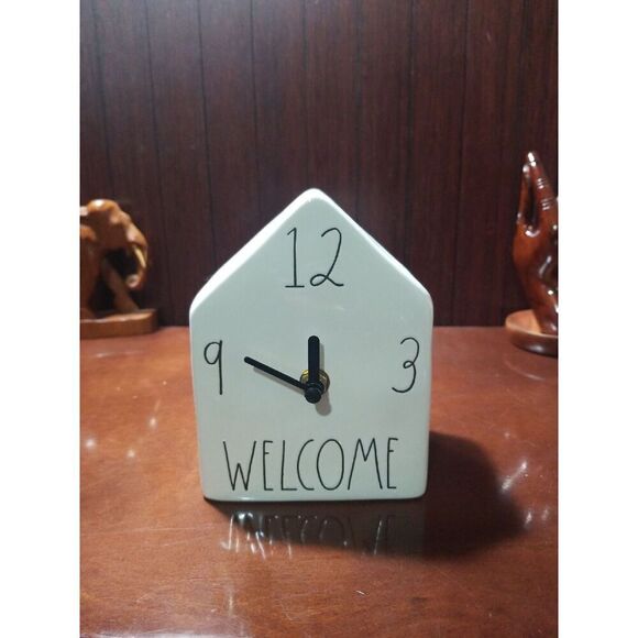 Rae Dunn WELCOME Clock - Picture 1 of 3